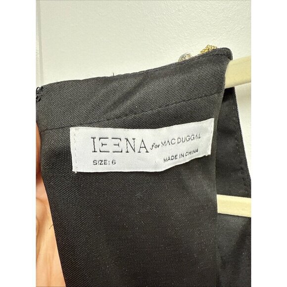 Mac Duggal Size 6 Black 55694 Embellished Shoulder Blouson Sleeve Gown Dress New - Picture 11 of 12